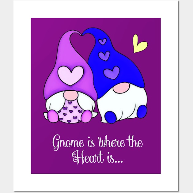 Gnome is where the Heart is Wall Art by AlondraHanley